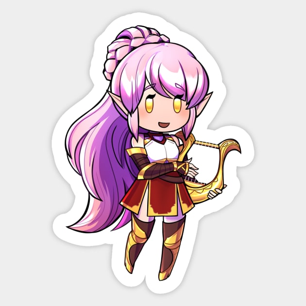 The Elven Bard: Minuet Sticker by Malxuhox